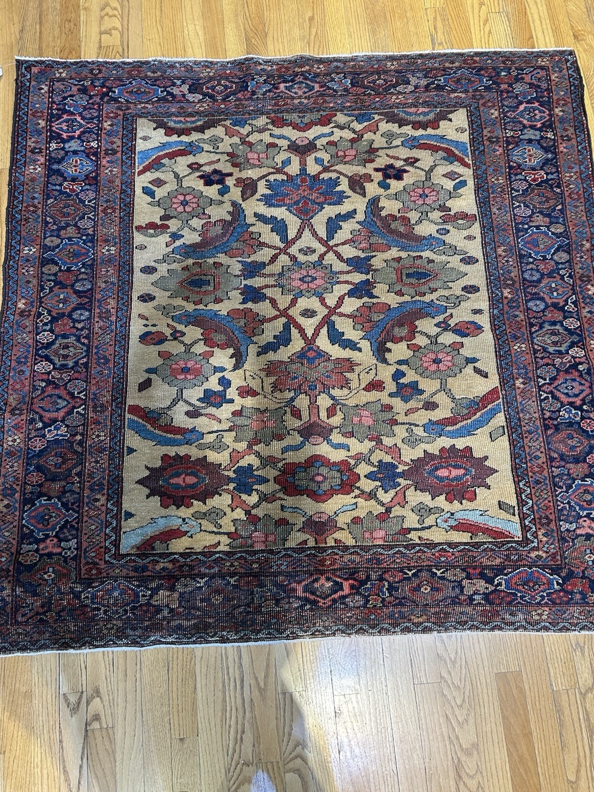Museum Grade Antique Zigler Mahal (5' X 5') Exceptionally Rare Piece C.1900 gallery