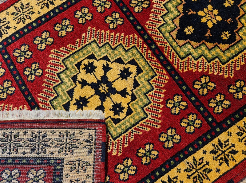 3'X5' ANTIQUITY HAND WOVEN CAUCASIAN KAZAK TRIBAL-ARDEBILI WOOL RUG gallery