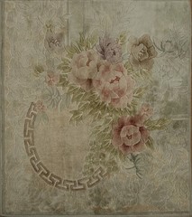 100% Silk Art Deco Chinese Square Rug 3×3 Handmade Decorative Vintage Accent Rug