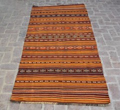 4’1 x 9 Ft, Hand Woven Vintage Afghan Tribal Qalaino Wool Persian Area Kilim Rug