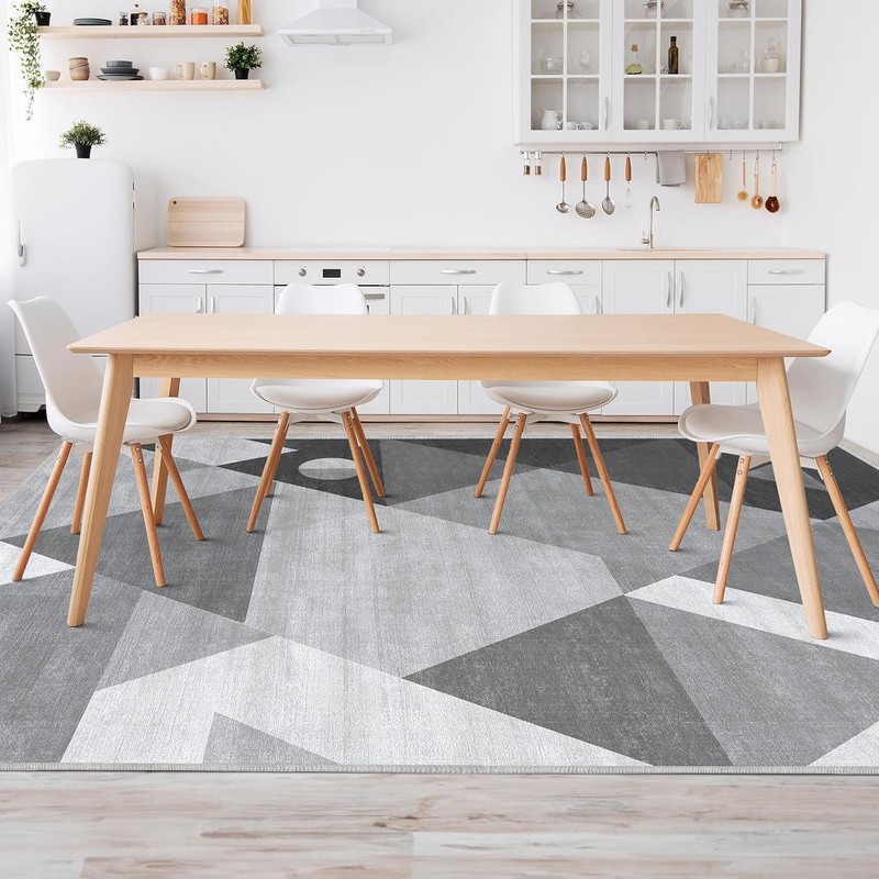 HOMFINE Washable Modern Area Rug - Geometric Style 5x7 Rugs for Living Room, ... gallery