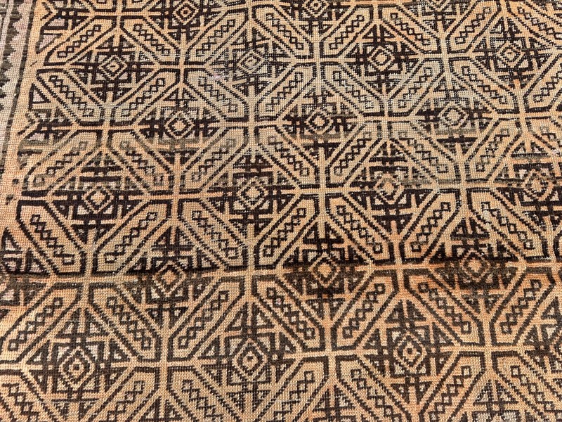 3'8 x 7 ft Antique Afghan Hand Knotted Rug Geometric Tribal Rare Living Room Rug gallery