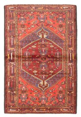 Vintage 4’1″ x 6’5″ Traditional Hand Knotted Vegetable Dye Wool Area Rug