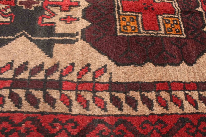 Vintage Geometric Area Rug 3'5" x 6'7" Traditional Hand-Knotted Wool Carpet gallery
