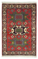 Vintage Hand-Knotted Carpet 3’6″ x 5’2″ Traditional Oriental Wool Area Rug
