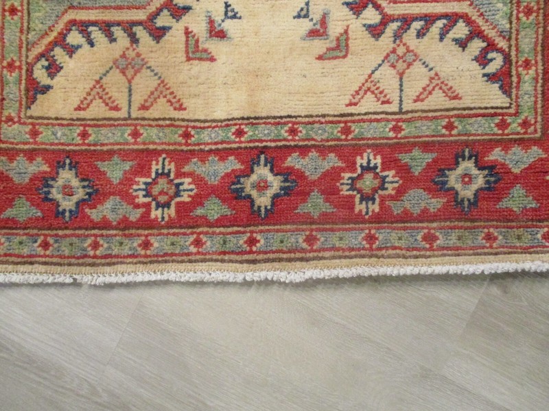 13' FEET RUNNER Afghan-Refugee Vegetable-Dye Handmade-knotted Wool Rug 586308 gallery