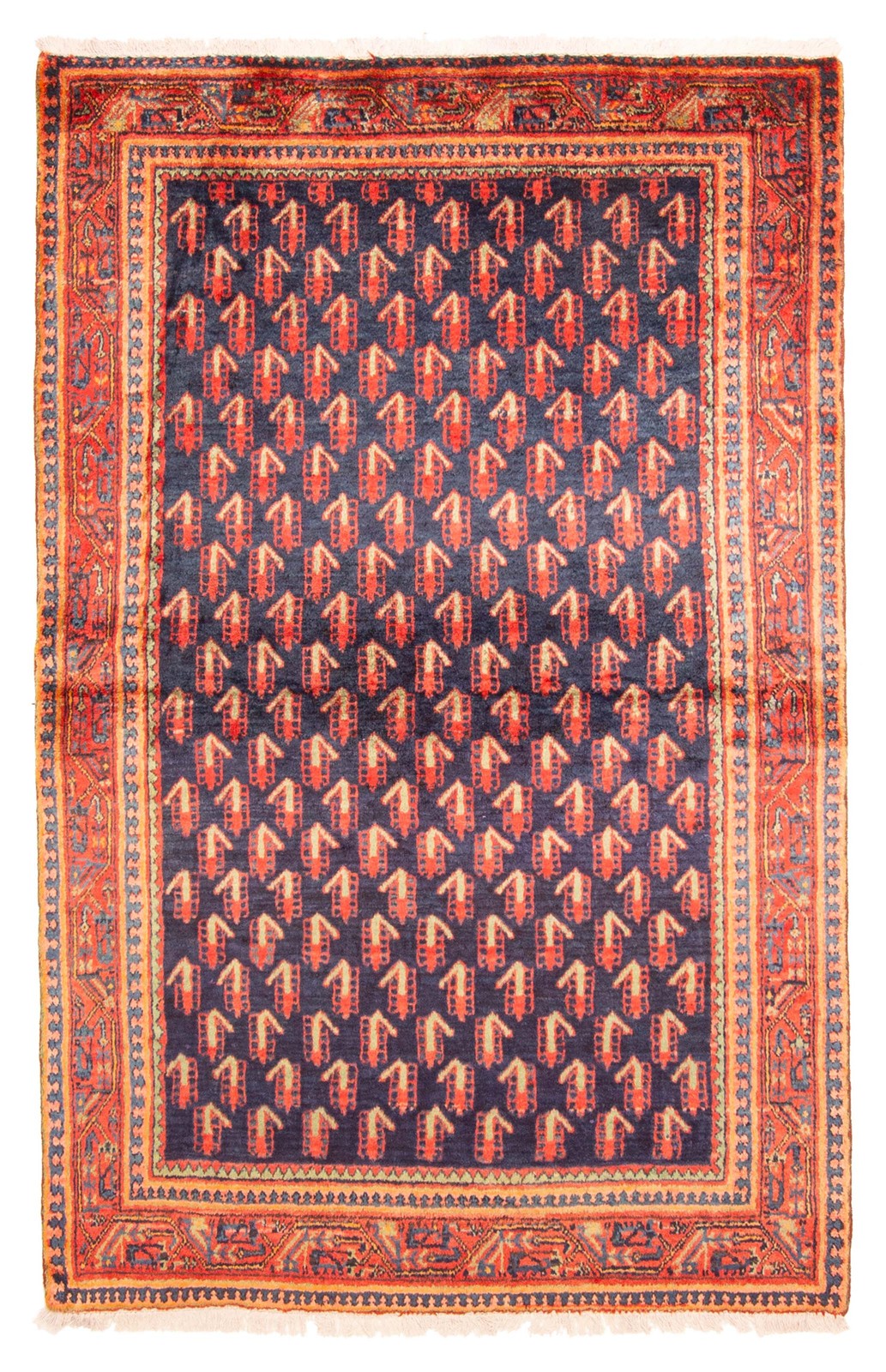 Traditional Vintage Hand-Knotted Area Rug 4'3" x 6'8" Oriental Wool Carpet gallery