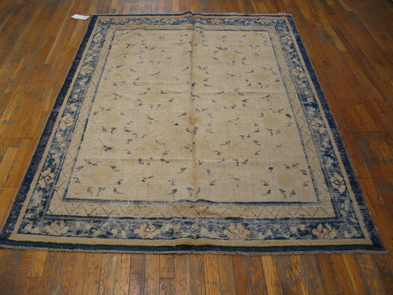 5X7 Antique Chinese Ningxia Wool Area Rug 1750 gallery