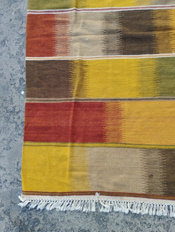 Vintage Handmade Scandivian Tribal Wool Kilim Rug Carpet 161x91 cm gallery