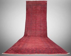 17 x 4.5 ft ANTIQUE ERSARI NOMAD TURKMEN RUNNER CARPET BUKHARA ORIENTAL RUG 19th