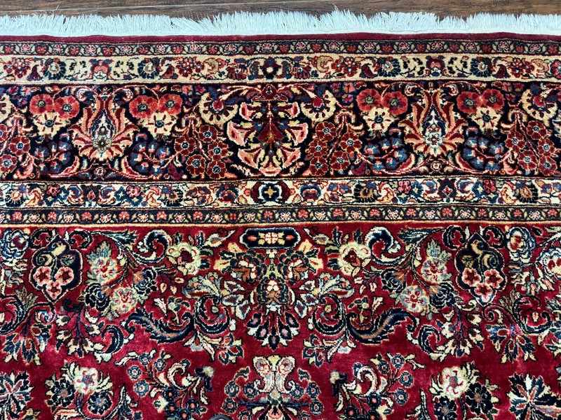Square Per'sian Sarouk Rug 10x10 Red Floral Antique gallery