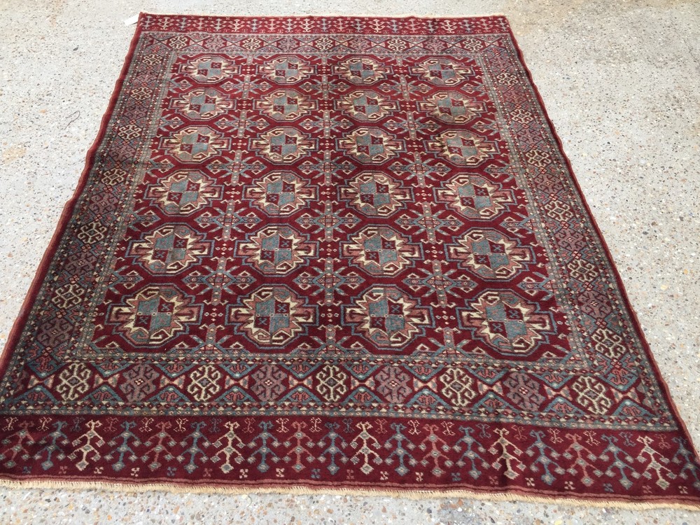 Turkish Vintage double sided Rug vegetable dye 175x132cm Persian Tribal boho old