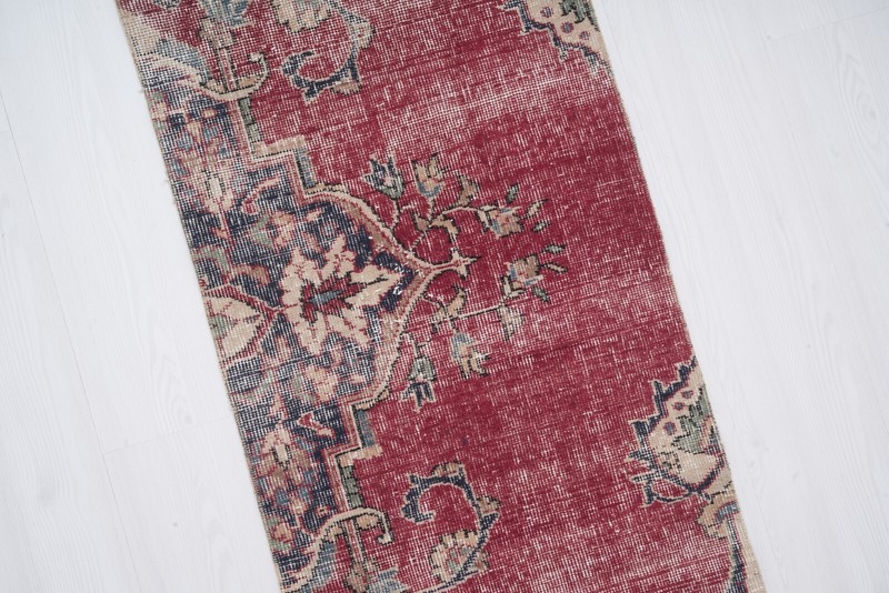 Oushak Runner Rug Turkish Runner Rug Vintage Runner Rug 2x9 Handmade Runner 715 gallery