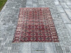 Antique Afghan Rug, 4×6 Bukhara Rug, Wool Rug, Handmade Rug, Home Decor