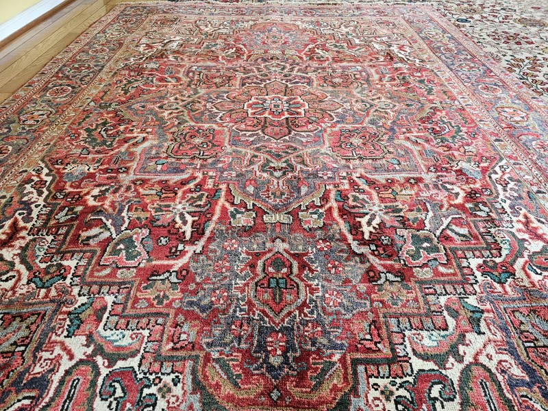 7 x 9.8 ANTIQUE VEG DYE SERAPI HERIZ RUG VINTAGE KAZAK CAUCASIAN gallery