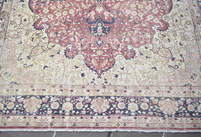 Vintage Turkish Rug 79'' x 117'' Muted Dye Rug Hand-knotted Rug Living Room Rug gallery