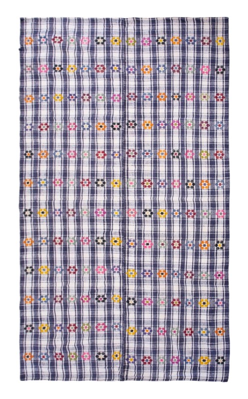 Vintage Handwoven Turkish Kilim Rug 180x330 cm – Organic Wool, Muted Stripes gallery