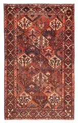 Vintage 5’4″ x 8’11” Traditional Hand Knotted Vegetable Dye Wool Area Rug