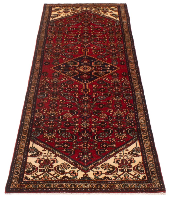 Vintage Hand-knotted Runner Rug 3'5" x 10'8" Traditional Oriental Wool Carpet gallery