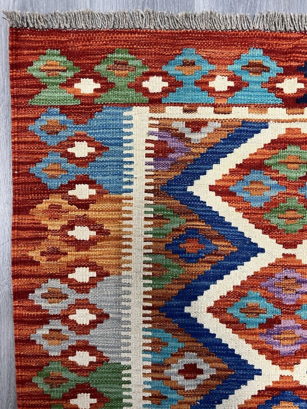 Vintage Kilim Traditional Hand Made Oriental Wool Kilim 5ftx3.2ft 148cmx99cm gallery