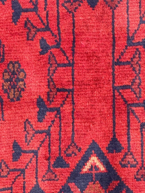 Handmade Wool Area Rug, 4x6 , Red & Blue Rug, Oriental Rug gallery