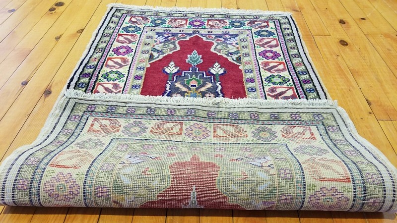 Beautiful Vintage 1940-1950's Wool Pile, Vegy Dye,Tribal Rug 1’11”x 3’4” gallery
