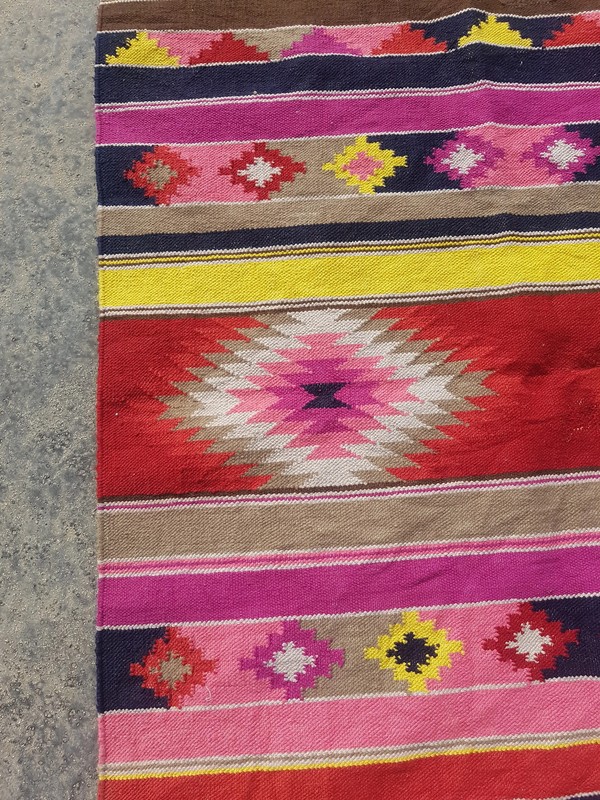 Vintage Handmade Nuloom Ladonna Tribal Wool Multicolor Kilim Rug 5.8x4.1 ft gallery