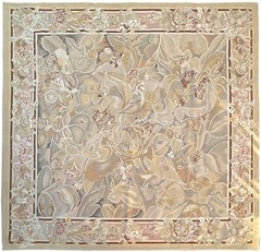 VINTAGE French Aubusson Tapestry Flatwoven European Rug 256x285cm Signed 9×9