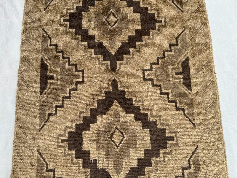 2'11 x 4'5 ft Vintage Afghan Tribal Rug Handmade Wool Geometric Brown Carpet gallery