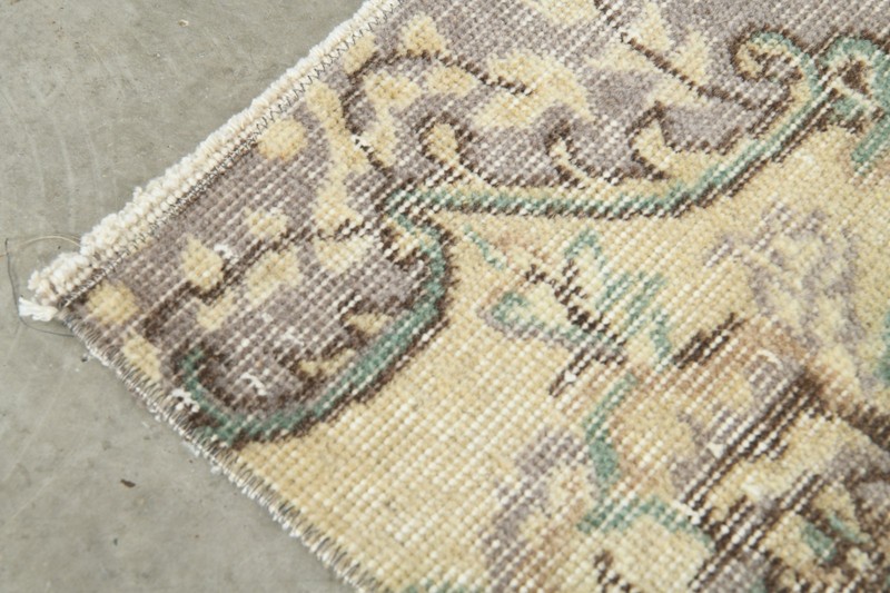 1x4 Turkish Door Mat Rug Hand-Knotted Vintage Mini Rugs Square Small Carpet,1025 gallery