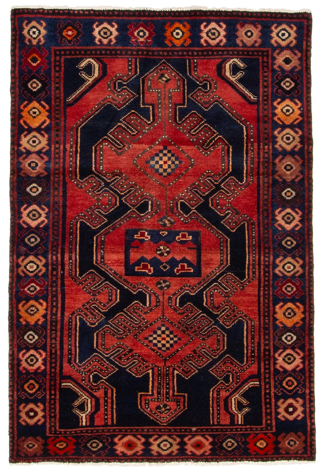 Vintage 3'5" x 5'0" Traditional Hand Knotted Vegetable Dye Wool Area Rug gallery