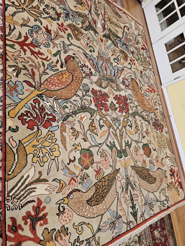 8x10 VINTAGE ANTIQUE DESIGN INDO CAUCASIAN SERAPI HERIZ USHAK Tree of Life BIRD gallery