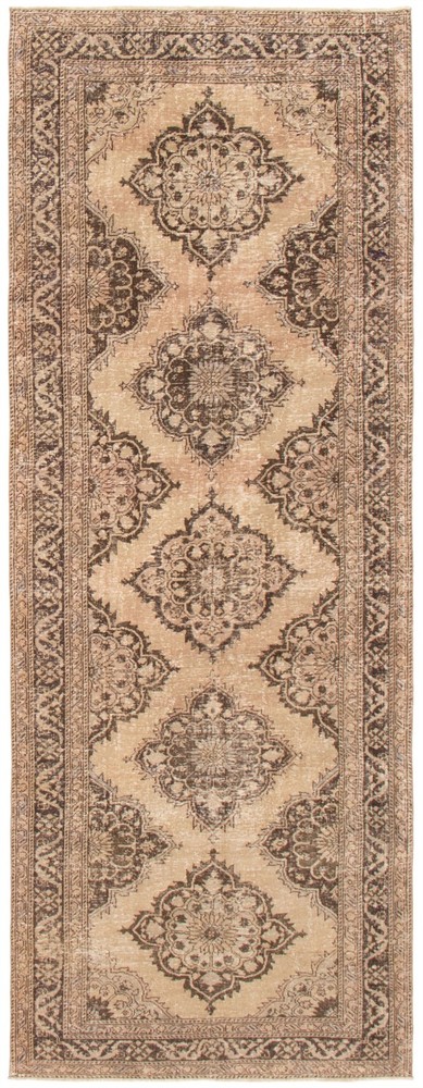 Vintage Hand-Knotted Carpet 4'8" x 12'8" Traditional Oriental Wool Area Rug