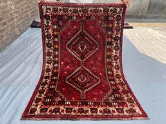 3’5×4’10 ft Vintage Handwoven Persian Inspired Tribal Rug, Bohemian Home Decor