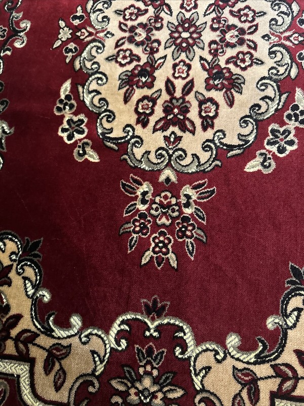 Vintage Turkish Rug Deep Burgundy/Gold SILK and WOOL Runner 12.75 Ft x 2.75 Ft gallery