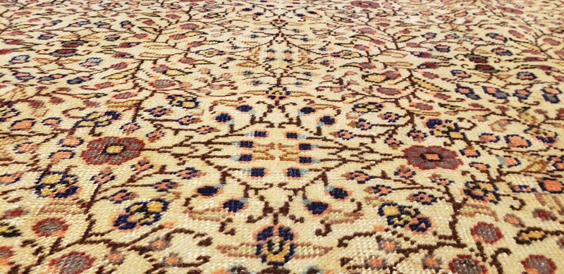 Rare Cr1930-1939s Antique Natural Dye Traditional Hereke Rug 8'7"×12'10" gallery