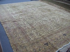 Vintage Turkish Sivas Kayseri Oushak Rug 10’9 x 13’8 Hand Knotted Wool Allover