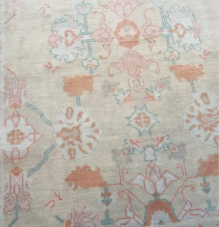 Muted Beige Hand Knotted Gift Oushak Rugs 8x11 9x12 10x14 12x15 Vintage Area Rug gallery