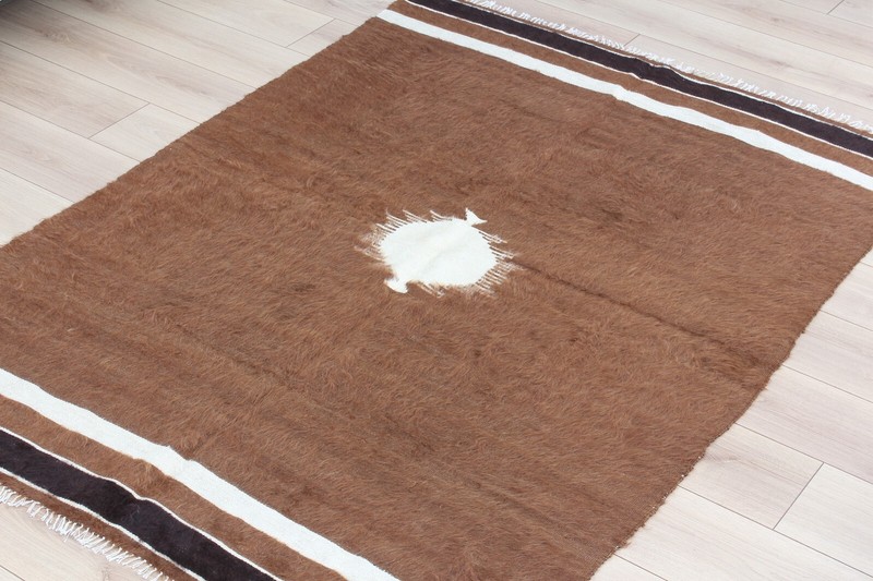 Blanket Siirt Blanket Turkish 4.56' x 6.17' Vintage Fast Shipment 11794 gallery
