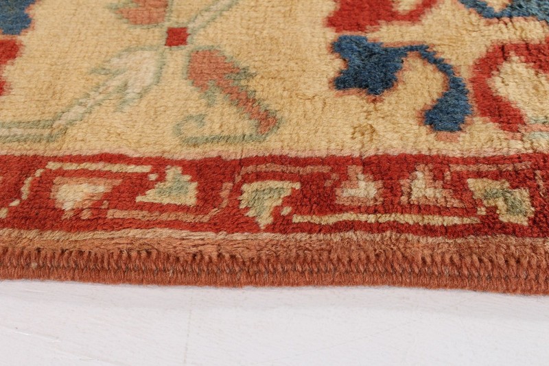 Vintage Hand-Knotted Area Rug 4'2" x 5'6" Traditional Oriental Wool Carpet gallery