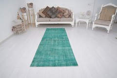 Antique Runner Rug Turkish Vintage Runner Handmade Wool Carpet Rug 3×8 ft,740