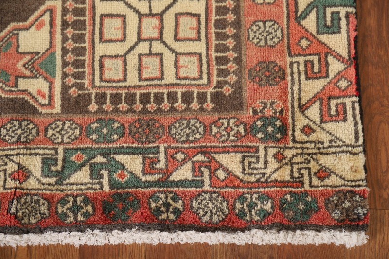 Vintage Geometric 11 ft. Runner Rug 4x11 Hand-knotted Wool for Hallway gallery