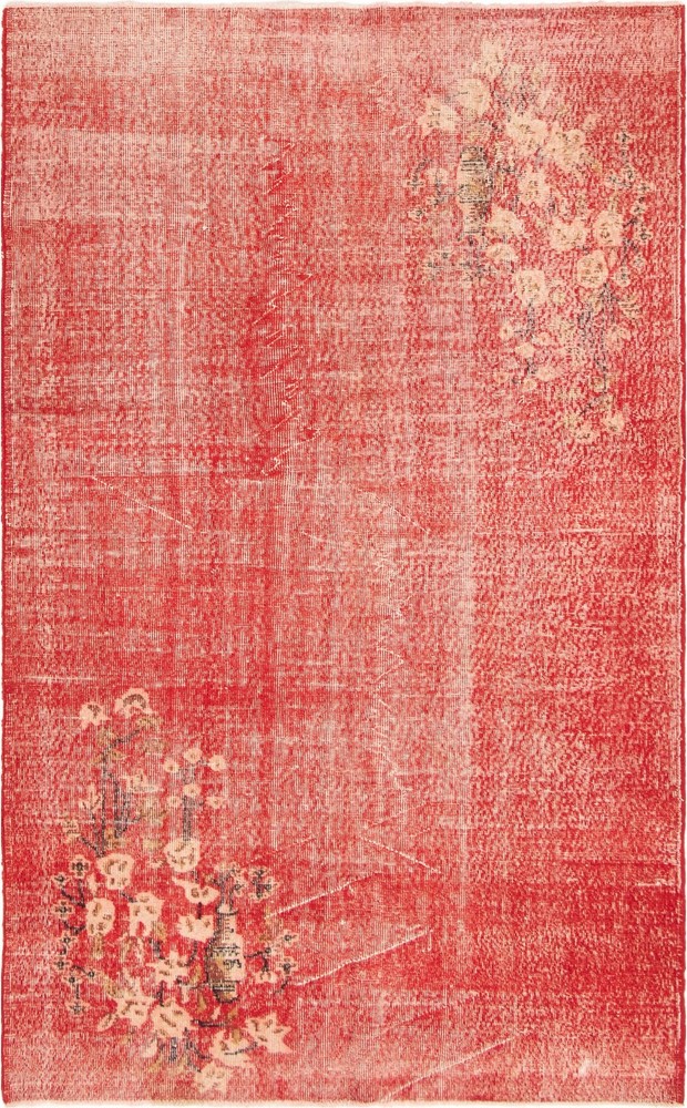 Traditional Vintage Hand-Knotted Area Rug 5'2" x 8'4" Oriental Wool Carpet