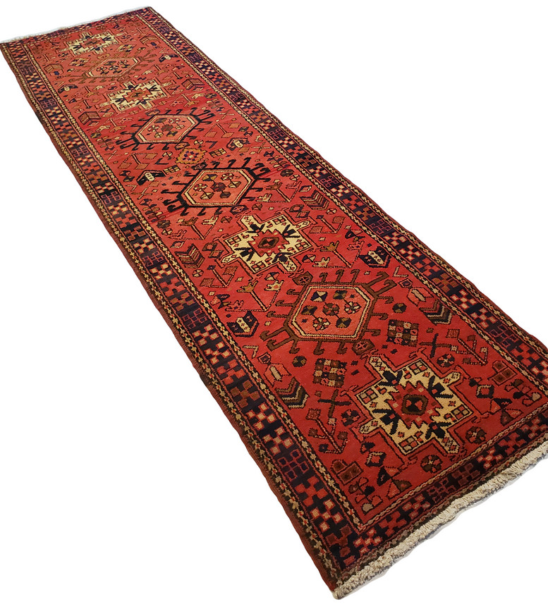 Lively Karajeh Red Runner with Multi-Medallion - 3'2" x 10'9" gallery