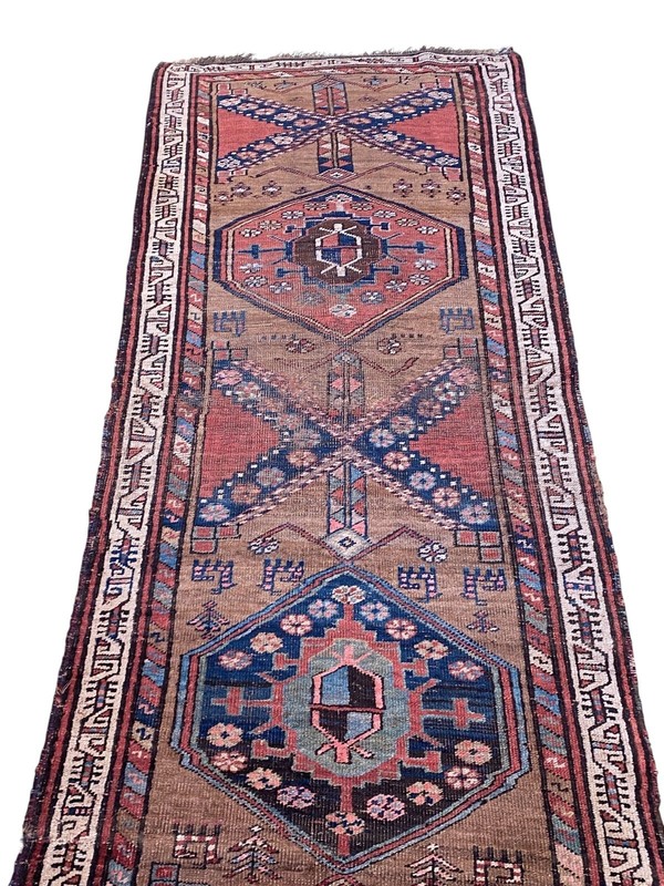 #520 Vintage Tribal Kurdish Runner Rug | 3'16x 11.12 ft gallery