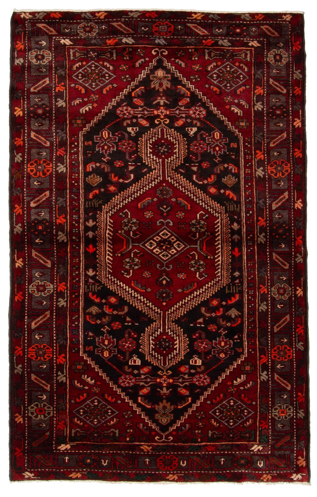 Vintage 4'8" x 7'6" Traditional Hand Knotted Vegetable Dye Wool Area Rug gallery