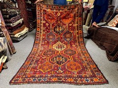 Fine Antique Caucasian Shirvan Rug 4×8 Fine Handmade Vintage Oriental Rug Kazak