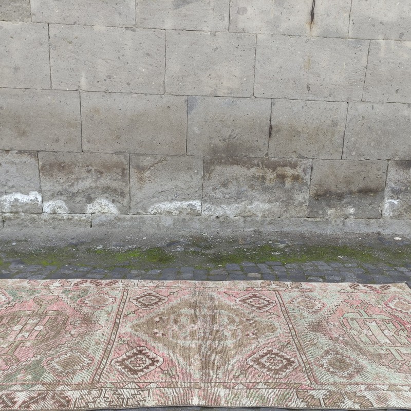 4x10 Oversized Turkish rug 4.23 x 10.43 ft Vintage Handmade huge rug 129 x 318cm gallery