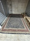 Very Fine Pakistani rug 92” X 132” ' handmade carpet Navy blue & deep red gallery