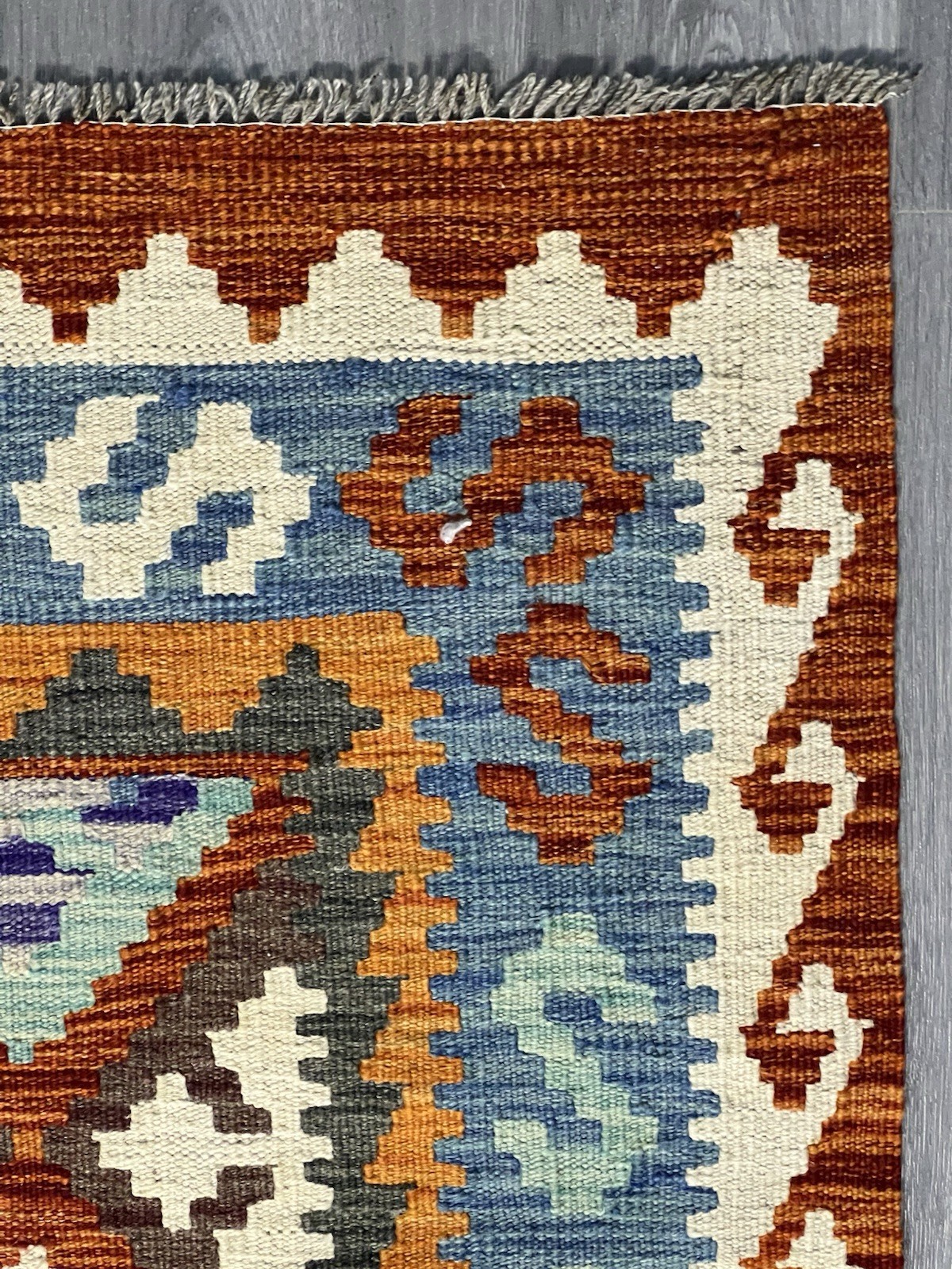 Vintage Kilim Traditional Hand Made Oriental Wool Kilim 5ftx3.2ft 155cmx102cm gallery